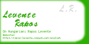 levente rapos business card